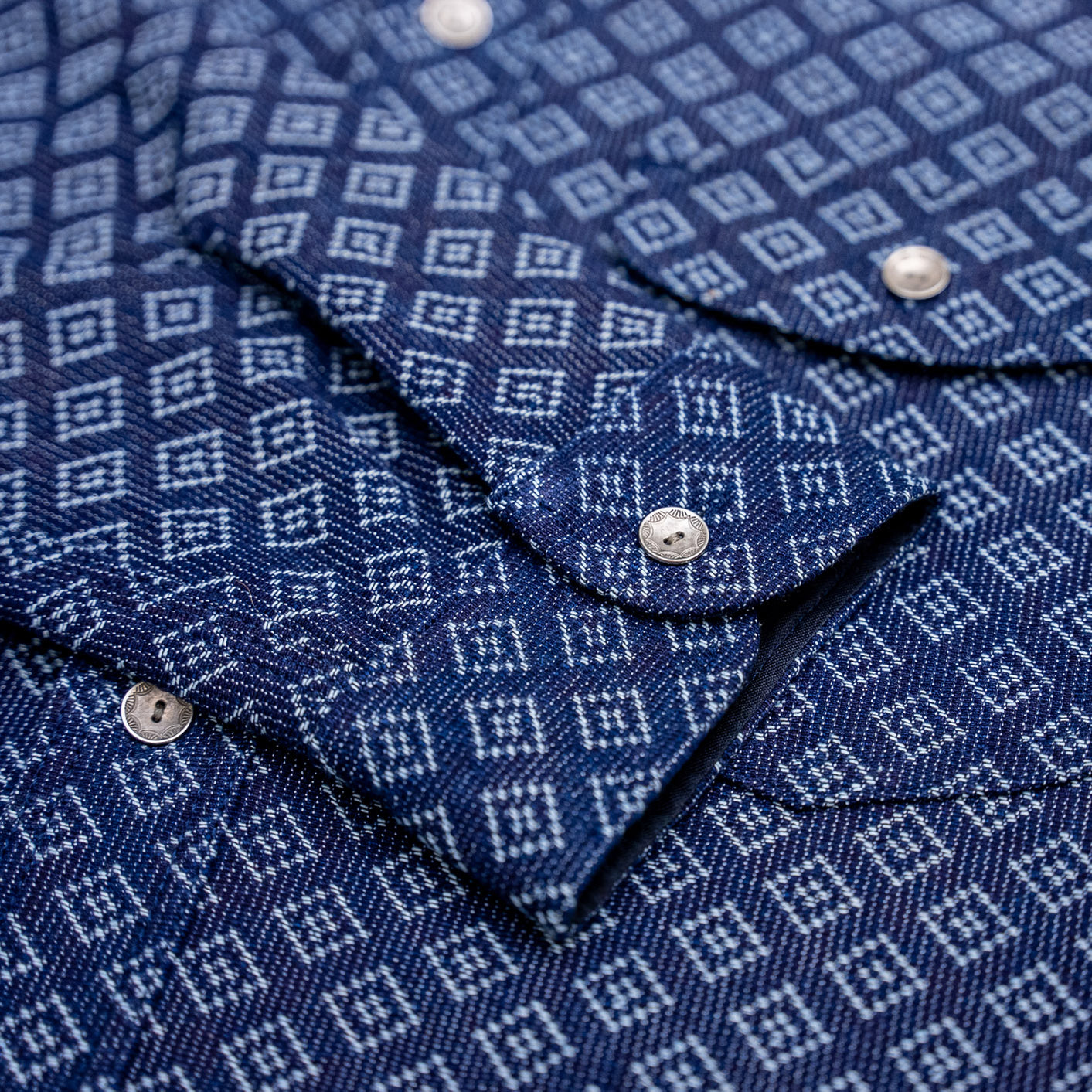 Samurai Jeans Natural Indigo Sashiko Work Shirt – Statement - The Denim ...