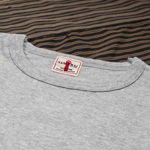 Samurai Renewed Edition Loopwheeled TShirt 2 Pack Heather Grey close up crewneck