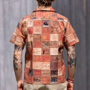 Samurai Jeans “Leather Patch Pattern” 25th Anniversary Aloha Shirt - Cotton / Linen