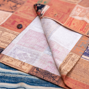 Samurai Jeans “Leather Patch Pattern” 25th Anniversary Aloha Shirt - Cotton / Linen