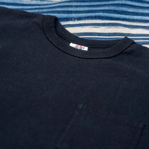 Samurai Jeans ‘Snake Slayer’ 8,5oz Heavyweight Loopwheeled Pocket T-Shirt - Black