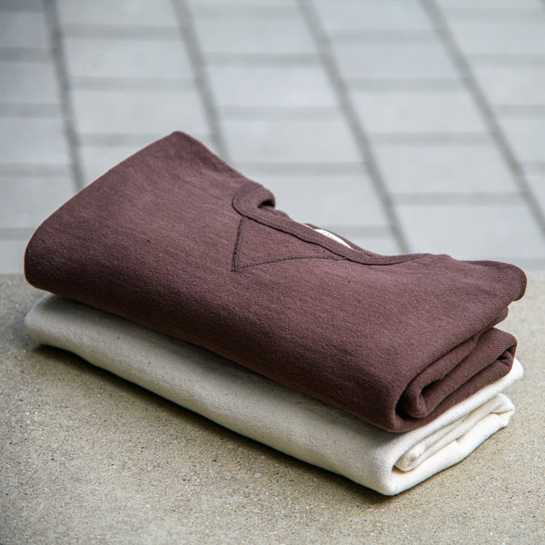Samurai Jeans ‘Japanese Cotton’ Slub Yarn Sweatshirt – Dark Kuri (Chestnut Dye)
