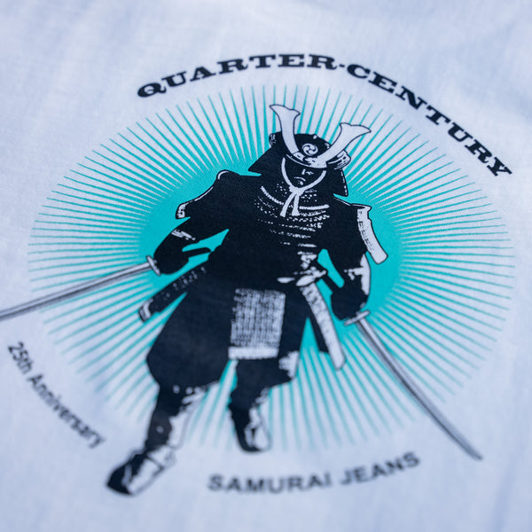 Samurai Jeans “25th Anniversary” 8,5oz Heavyweight Loopwheeled T-Shirt – White