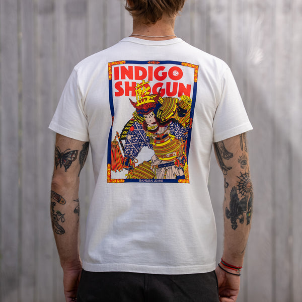 Samurai Jeans “AI-Shogun” 8,5oz Heavyweight Loopwheeled T-Shirt – White