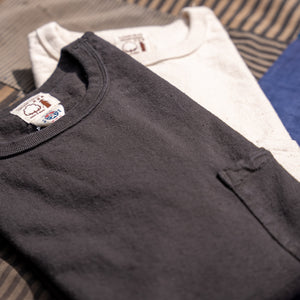 Samurai Jeans 16oz “Japanese Cotton” Slub Yarn Pocket T-Shirt – Kinari (Natural)
