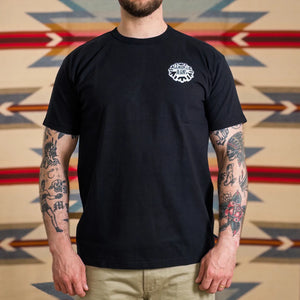 Samurai Jeans Fierce Warrior Heavy Loopwheeled TShirt Black worn front