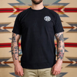 Samurai Jeans Fierce Warrior Heavy Loopwheeled TShirt Black worn front