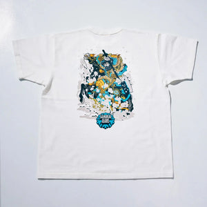 Samurai Jeans Fierce Warrior Heavy Loopwheeled TShirt White backside flat