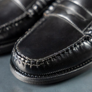 Sebago Classic Dan Penny Loafer Black detail moccasin welt