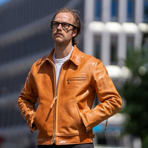 Simmons Bilt “Liberator” Leather Jacket – Natural Mustang Horsehide