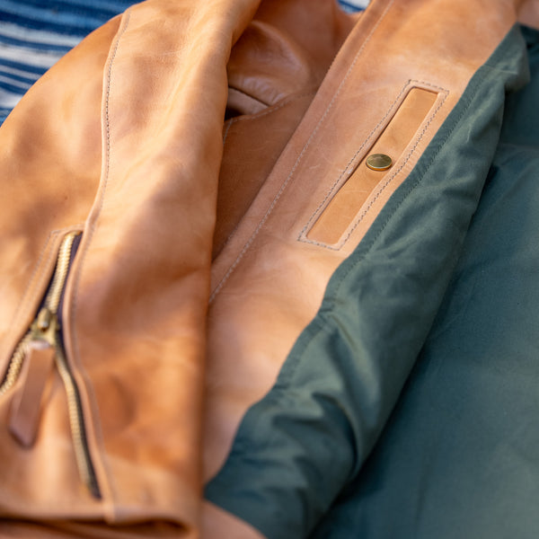 Simmons Bilt “Liberator” Leather Jacket – Natural Mustang Horsehide
