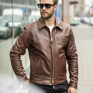 Simmons Bilt Liberator Leather Jacket Chocolate Japanese Horsehide