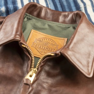 Simmons Bilt Liberator Leather Jacket Chocolate Japanese Horsehide