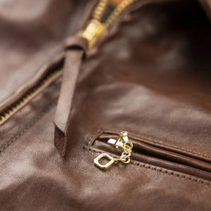 Simmons Bilt Liberator Leather Jacket Chocolate Japanese Horsehide