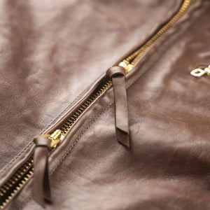 Simmons Bilt Liberator Leather Jacket Chocolate Japanese Horsehide