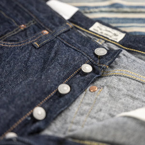 Spellbound 12oz Ultra-Soft Selvedge Jeans Rinsed Regular Straight Close Up Button Fly