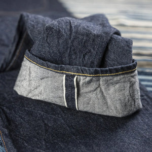 Spellbound 12oz Ultra-Soft Selvedge Jeans Rinsed Regular Straight close up Selvedge