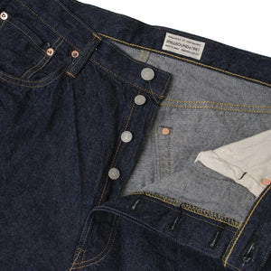 Spellbound 12oz Ultra-Soft Selvedge Jeans Rinsed Regular Straight Close Up Button Front