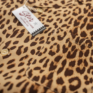 Star of Hollywood Leopard Open Collar Shirt