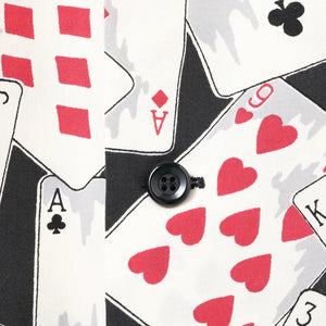 Star of Hollywood Playing Cards Aloha Shirt - Black