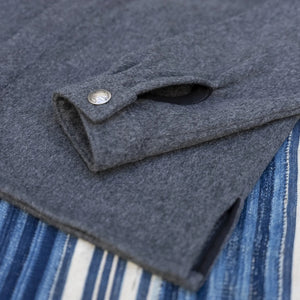 Stevenson Overall Co. Brave Man Beaver Melton Wool Shirt - Heather Charcoal