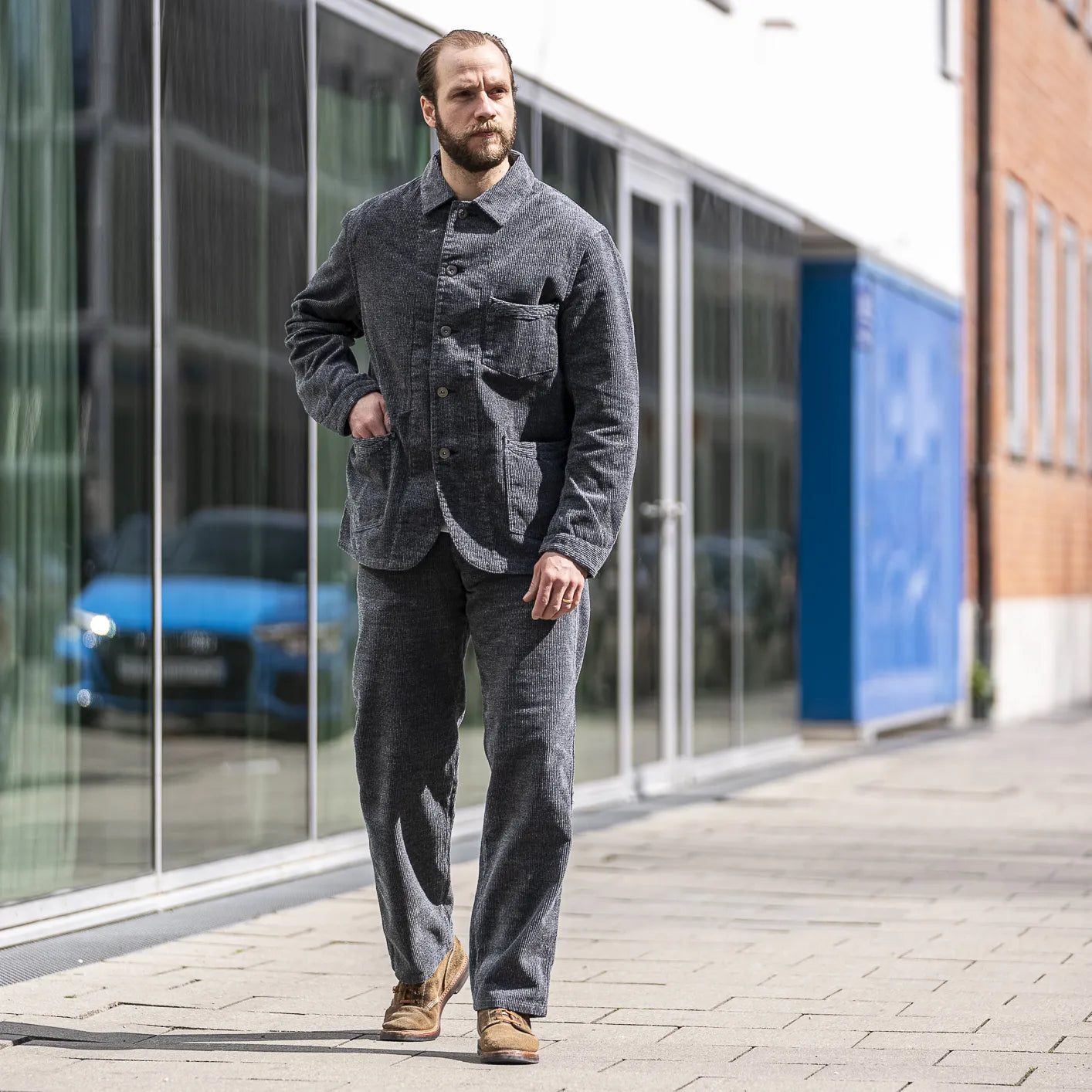 Stevenson Railway Jacket – HogHead Charcoal Corduroy Stevenson Railway Jacket – HogHead Charcoal Corduroy