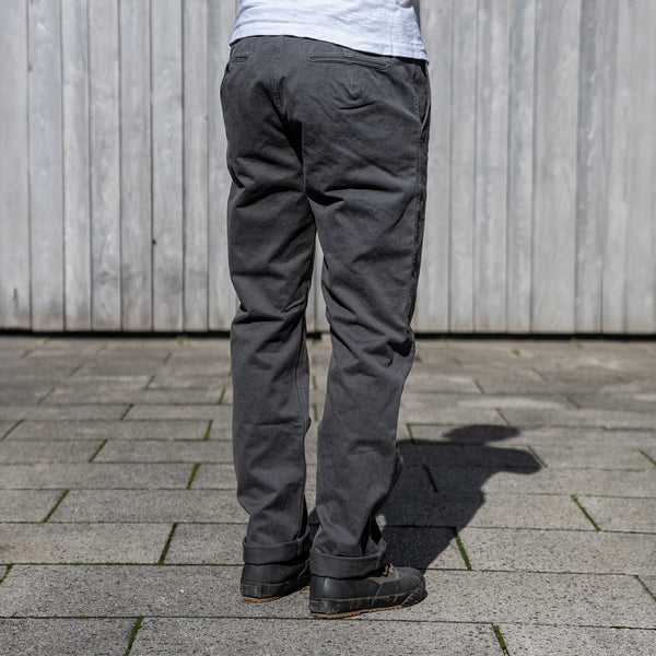 Stevenson Overall Co. 732 10oz ‘Colts’ Chino – Charcoal / Slim Fit