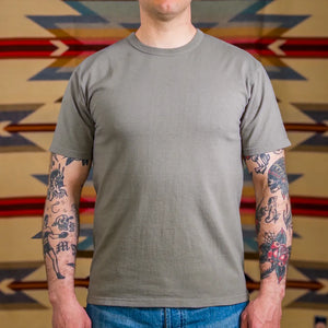 Strike Gold Heavy Loopwheeled TShirt Light Charcoal worn front