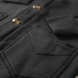 Strike Gold 20oz Loopwheeled Sweat Cardigan Black detail pocket
