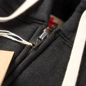 Strike Gold 20oz Loopwheeled Zip Hoodie Black detail zip