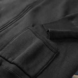 Strike Gold 20oz Loopwheeled Zip Hoodie Black close up pocket
