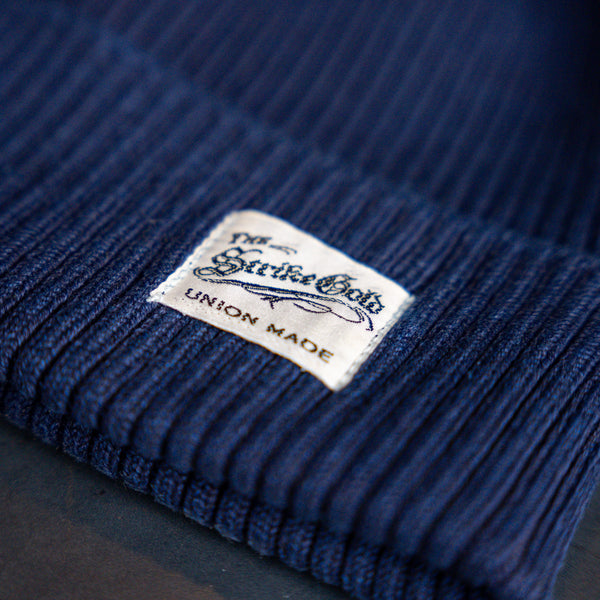 Strike Gold Knit Cap – Indigo Yarn Dyed