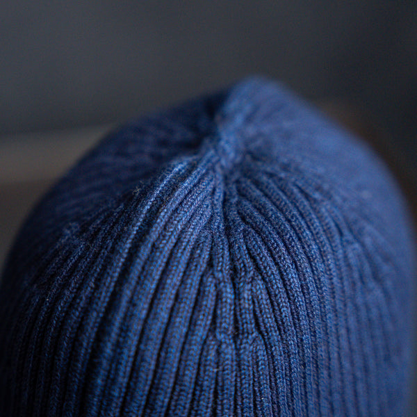 Strike Gold Knit Cap – Indigo Yarn Dyed