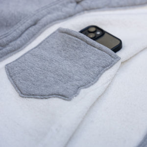 Strike Gold 12oz Loopwheeled Sweat Cardigan – Heather Gray