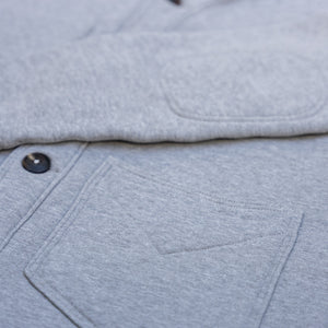 Strike Gold 12oz Loopwheeled Sweat Cardigan – Heather Gray