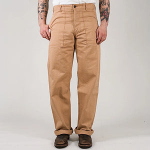 Studio D Artisan 1917 12oz Fox Cotton Baker Pants Natural Brown Regular Straight worn front