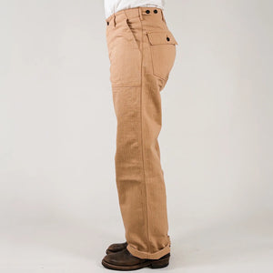 Studio D Artisan 1917 12oz Fox Cotton Baker Pants Natural Brown Regular Straight worn profile