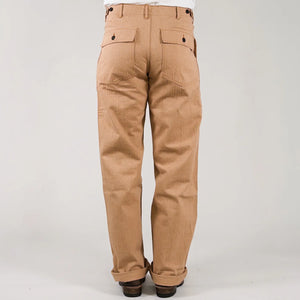 Studio D Artisan 1917 12oz Fox Cotton Baker Pants Natural Brown Regular Straight worn backside