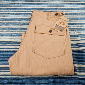 Studio D Artisan 1917 12oz Fox Cotton Baker Pants Natural Brown Regular Straight folded
