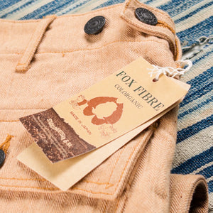 Studio D Artisan 1917 12oz Fox Cotton Baker Pants Natural Brown Regular Straight close up hang tag