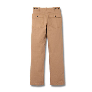 Studio D Artisan 1917 12oz Fox Cotton Baker Pants Natural Brown Regular Straight backside flat