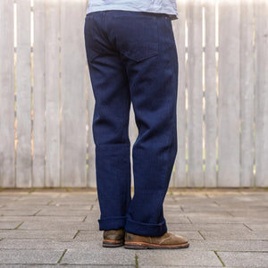 Studio DArtisan 1907 14oz Kasezome Sashiko Selvedge Jeans Regular Straight Deep Indigo worn backside