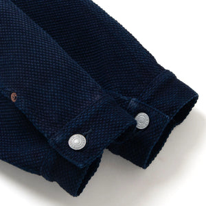 Studio D Artisan 4619 14oz Kasezome Sashiko Type 2 Selvedge Jacket Deep Indigo detail cuffs
