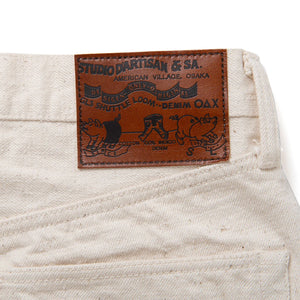 Studio D Artisan SD1001E 15oz GL3 Kinari Selvedge Jeans Ecru Regular Straight detail leather patch