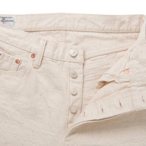 Studio D Artisan SD1001E 15oz GL3 Kinari Selvedge Jeans Ecru Regular Straight close up button fly