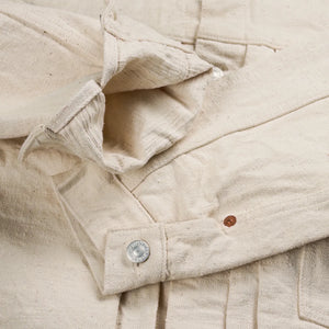 Studio D Artisan SD4101E 15oz GL3 Type 1 Selvedge Jacket Ecru close up cuffs