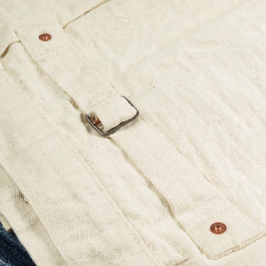 Studio D Artisan SD4101E 15oz GL3 Type 1 Selvedge Jacket Ecru detail cinch back
