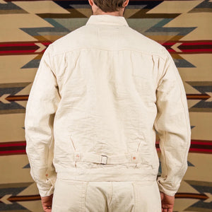 Studio D Artisan SD4101E 15oz GL3 Type 1 Selvedge Jacket Ecru worn backside