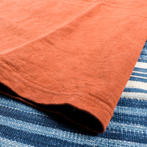 Studio D Artisan 8198 Amami Oshima Mud Dyed Loopwheeled TShirt Brown detail hem