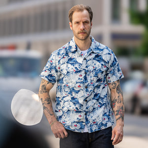 Studio D’Artisan SP-091 45th Anniversary ‘100 Pigs’ Aloha Shirt – Indigo Dyed